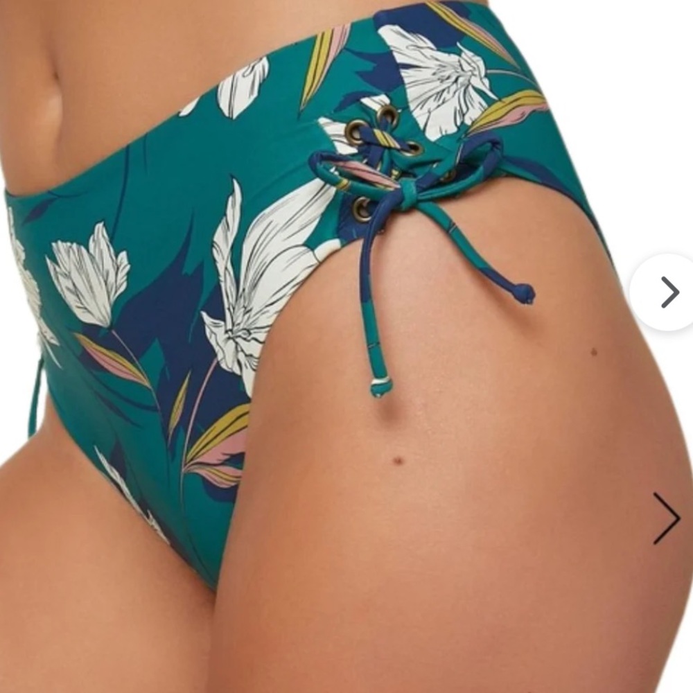 😎 O’Neill Bridget Hi waist bikini bottoms in sea green, NWT